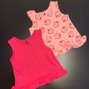 ⭐️2/$8.00⭐️ George 3-6m Pink Tank Tops x2 NWT